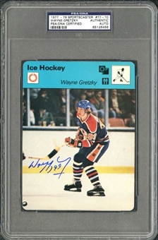 Wayne Gretzky Signed & PSA Encapsulated 1977-79 Sportscaster Card (Gretzky Authenticated)